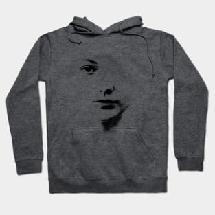 PORTRAIT FACE with grid effect Hoodie